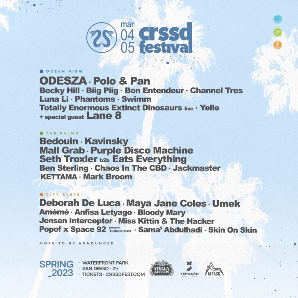 CRSSD Festival Announces Lineup for Spring 2023 Edition