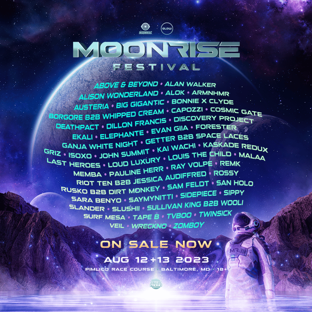 BALTIMORE’S MOONRISE FESTIVAL ANNOUNCES 2023 LINEUP TO INCLUDE ABOVE & BEYOND, ALISON WONDERLAND, KASKADE, LOUIS THE CHILD, AND MORE