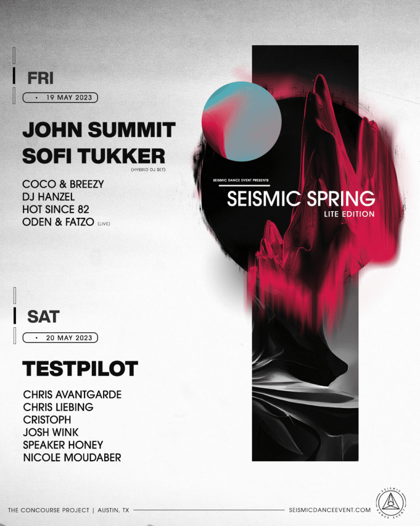 Seismic Dance Event Announces Lineup Additions For Seismic Spring Lite Edition