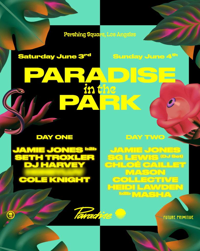 Future Primitive Announces Lineup for Jamie Jones’ Paradise In The Park at Los Angeles’ Pershing Square
