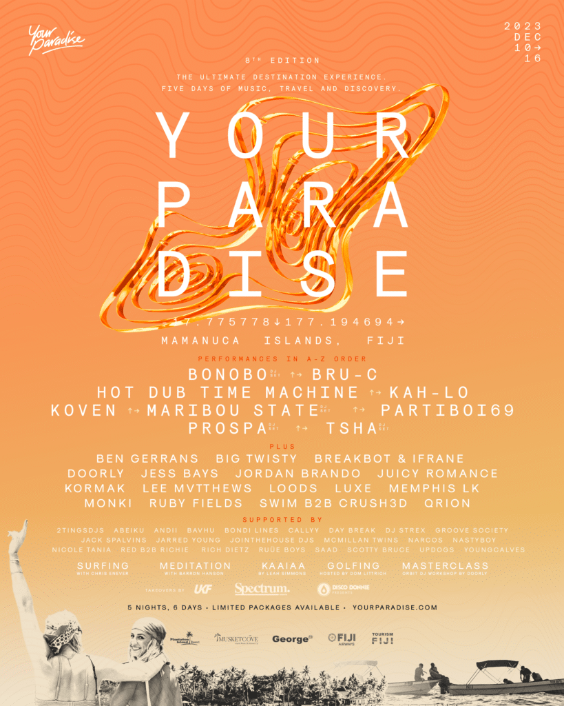Your Paradise Fiji Announces Lineup for 2023 Edition