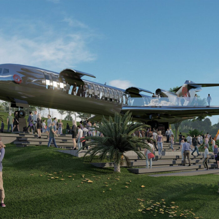 Introducing JETSET: Brazil's New Boeing 727-200 Nightclub at Surreal Park, Opening This Summer